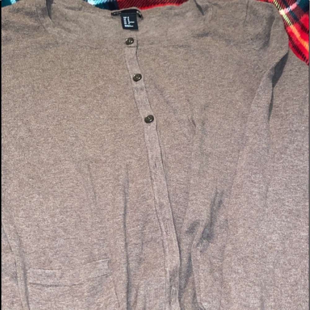 Brownish grey cardigan